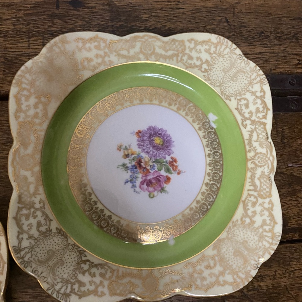 Set of 5 vintage Victoria Czechoslovakia plates